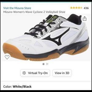 Mizuno Womens Cyclone Volleyball Sneakers Size 9